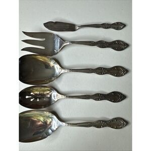 IS Wm Rogers BEVERLY MANOR Silverplate 5 Pc Lot Serving‎ Pieces 1964